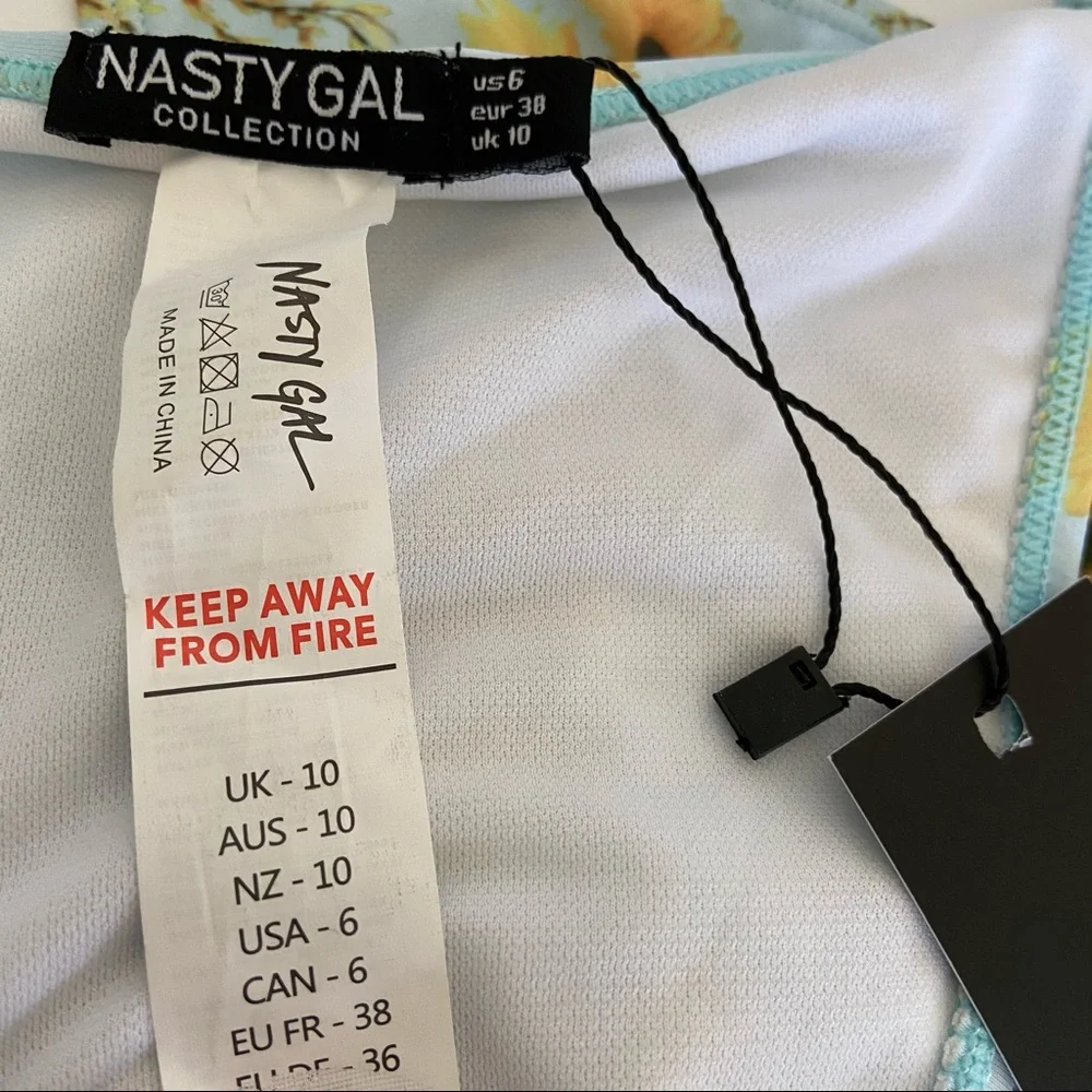 Nasty Gal Floral Skimpy Bikini Bottom